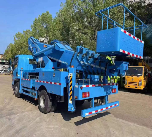 howo aerial working platform truck straight boom