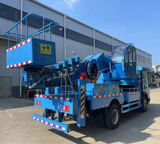 howo aerial working platform truck straight boom