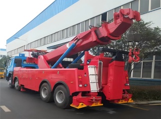 howo heavy 8×4 40ton tow truck under lift