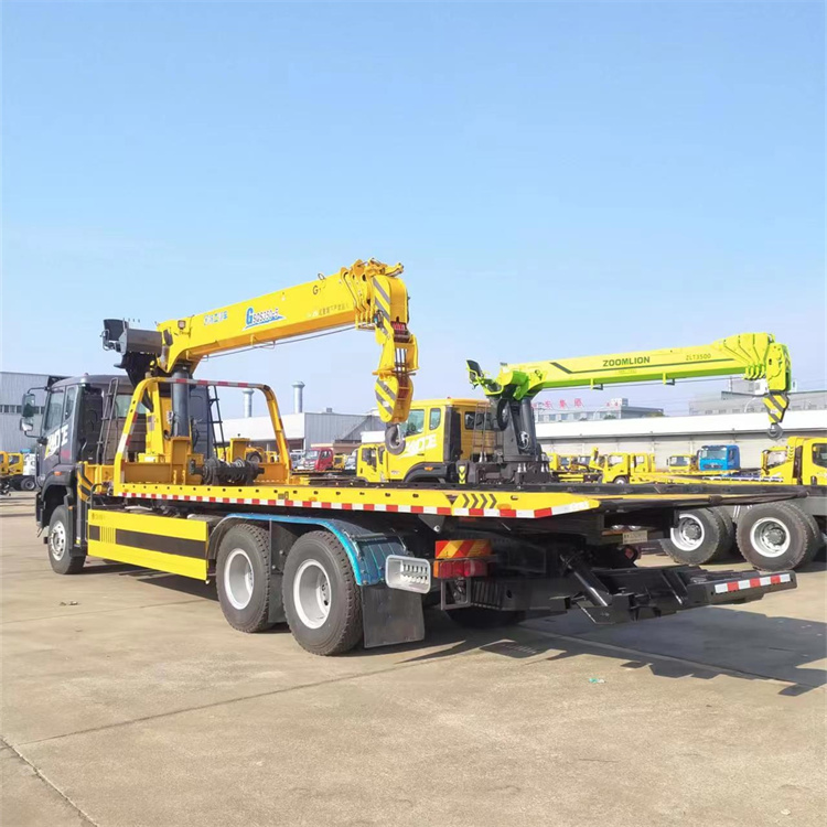 howo tow truck mounted crane 14ton lifting capacity left back
