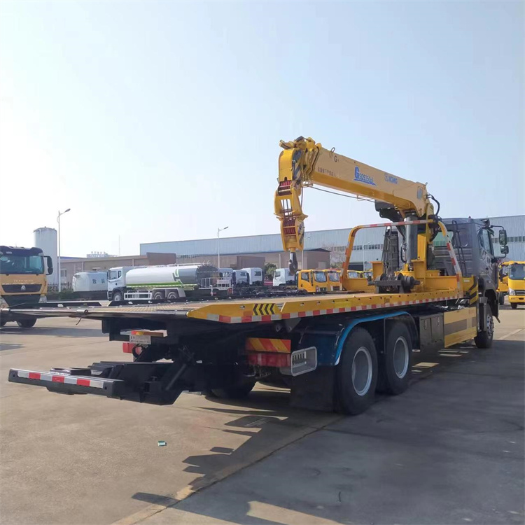 howo tow truck mounted crane 14ton lifting capacity back