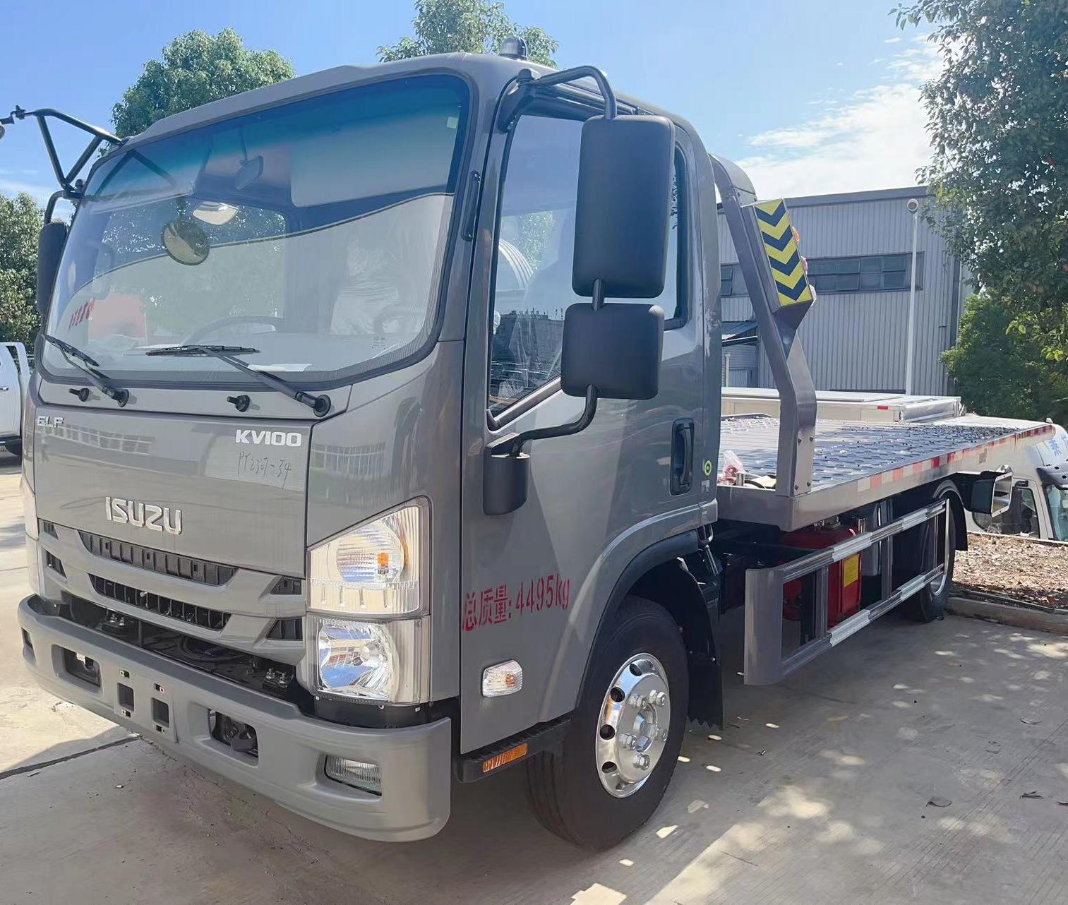 ISUZU 3ton 4ton flatbed rollback tow truck