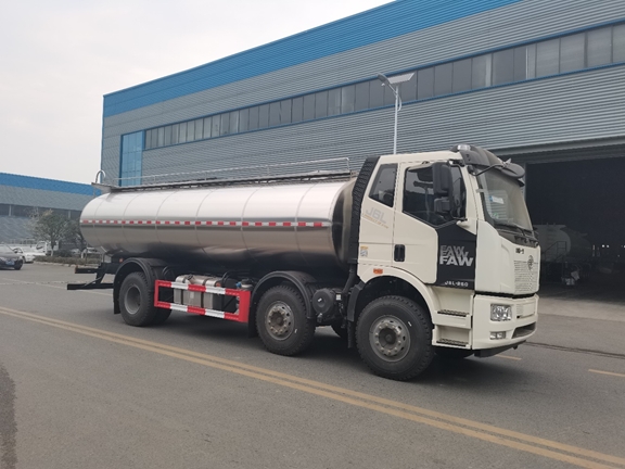 FAW 19m³ Milk Tank Truck food grade stainless steel