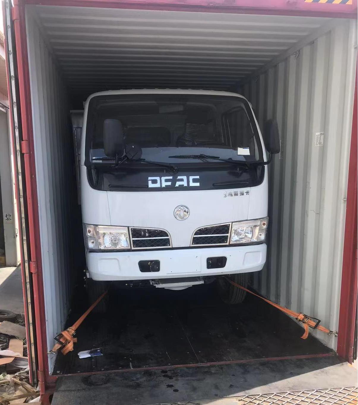 double cab dongfeng dumper truck landed in Africa