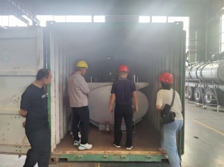 milk tank truck tanker body packing before shipping